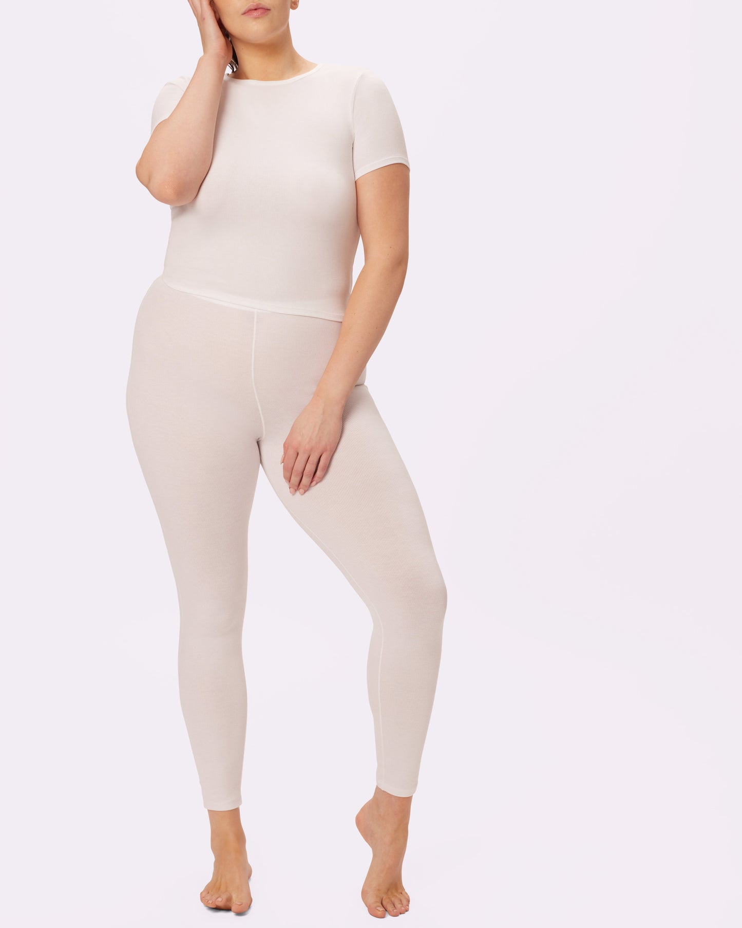 Comfort Rib Leggings | Lush Rib | Archive (Glacier)