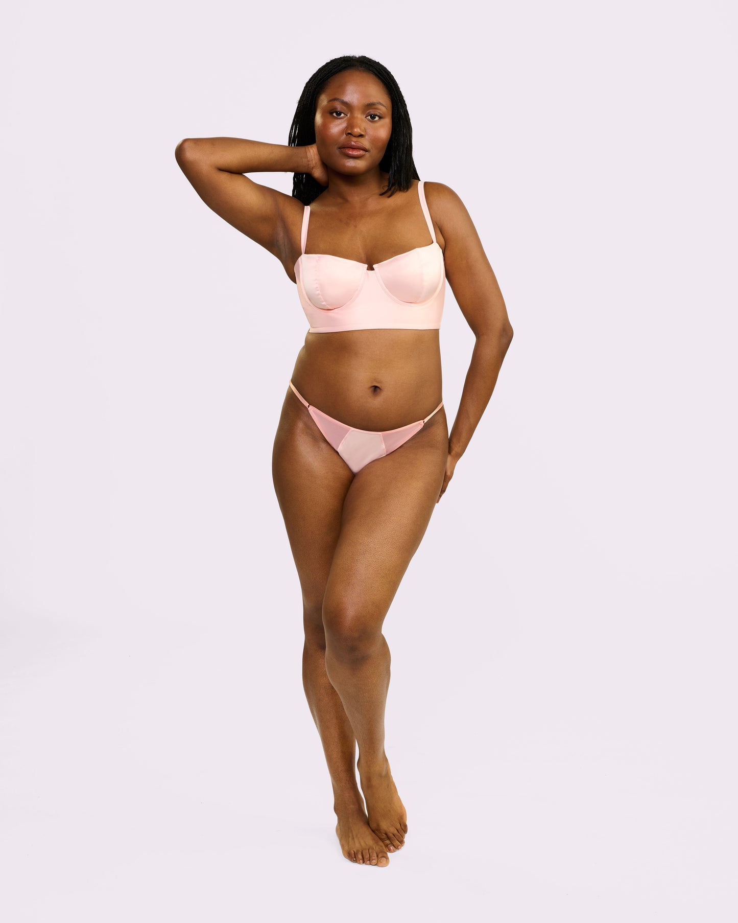 Luxe Longline Balconette | Glow Satin (Rose Quartz)