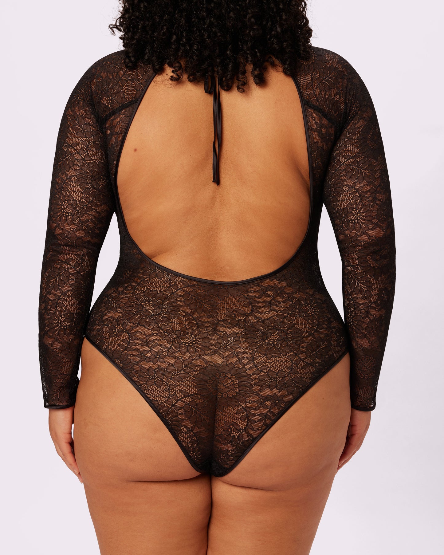 Flirty Lace Long Sleeve Bodysuit | Soft Lace (Eightball)