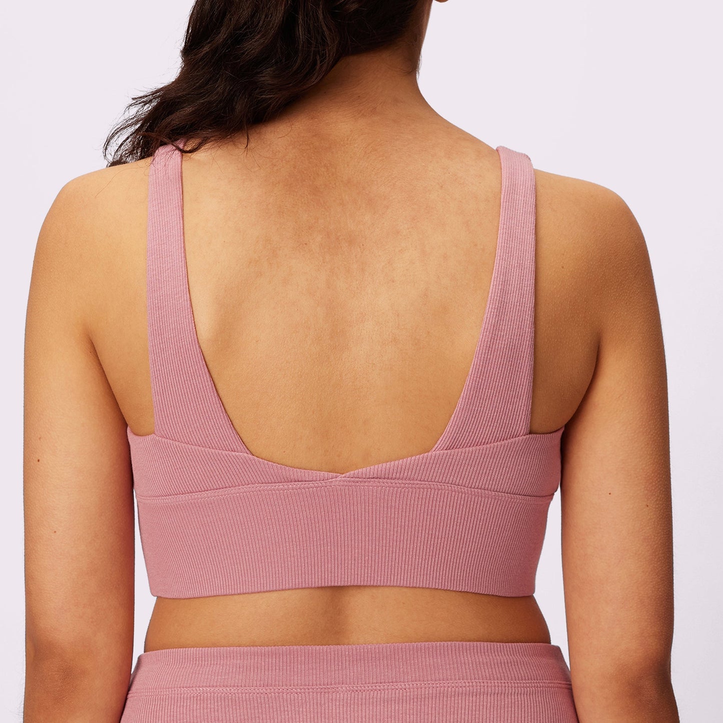 Lush Sculpt Plunge Longline Bralette | Lush Rib | Archive (Rose Petal)