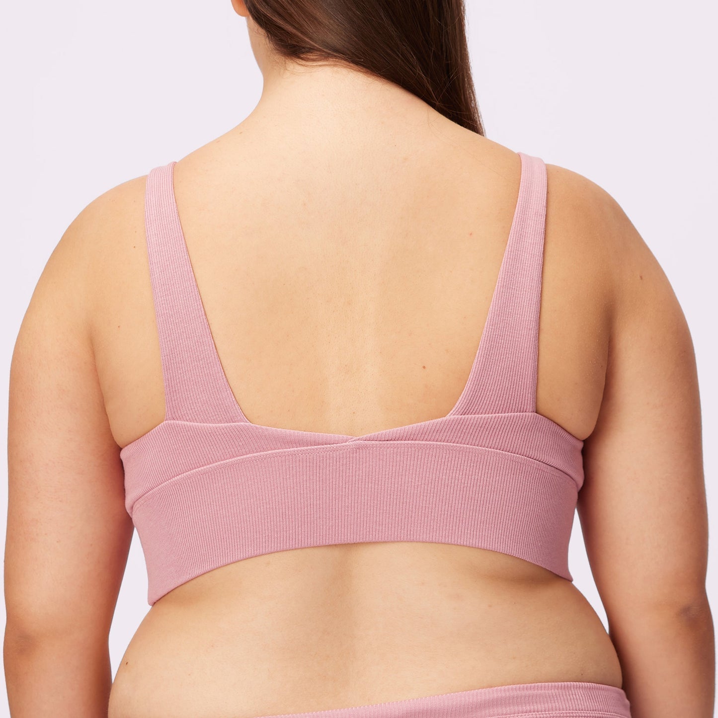 Lush Sculpt Plunge Longline Bralette | Lush Rib | Archive (Rose Petal)