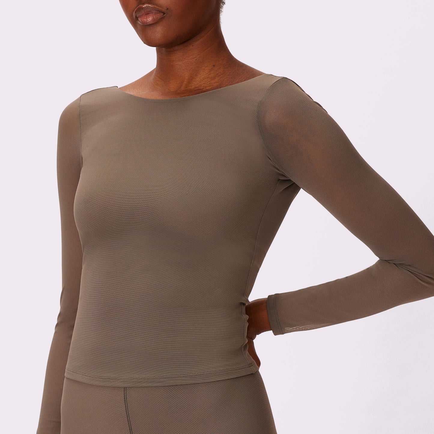 Silky Mesh Sculpting Long Sleeve | Silky Mesh | Archive (Smokescreen)