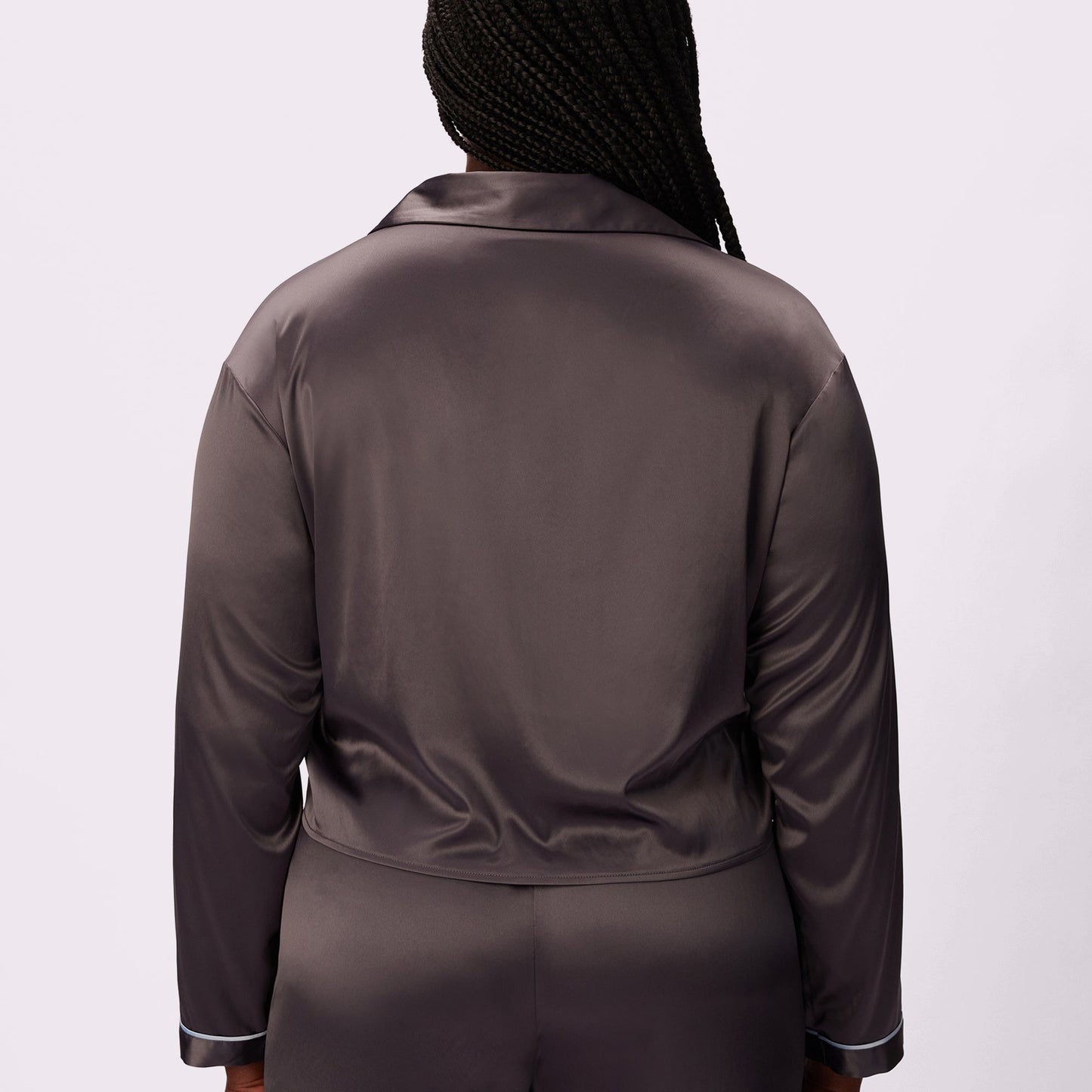 Dream Longsleeve Button Up | Luxe Satin | Archive (Blackened Pearl)