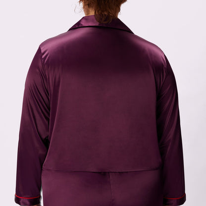 Dream Longsleeve Button Up | Luxe Satin | Archive (Bordeaux)