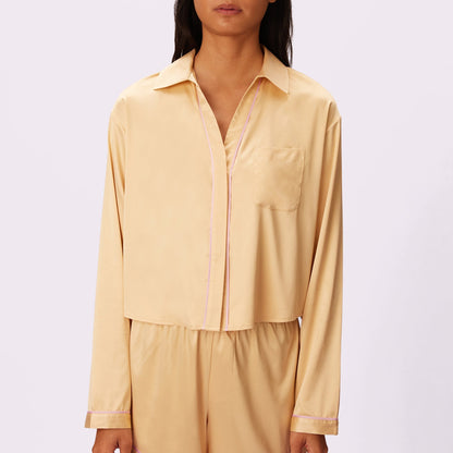 Dream Longsleeve Button Up | Luxe Satin | Archive (Bubbly)