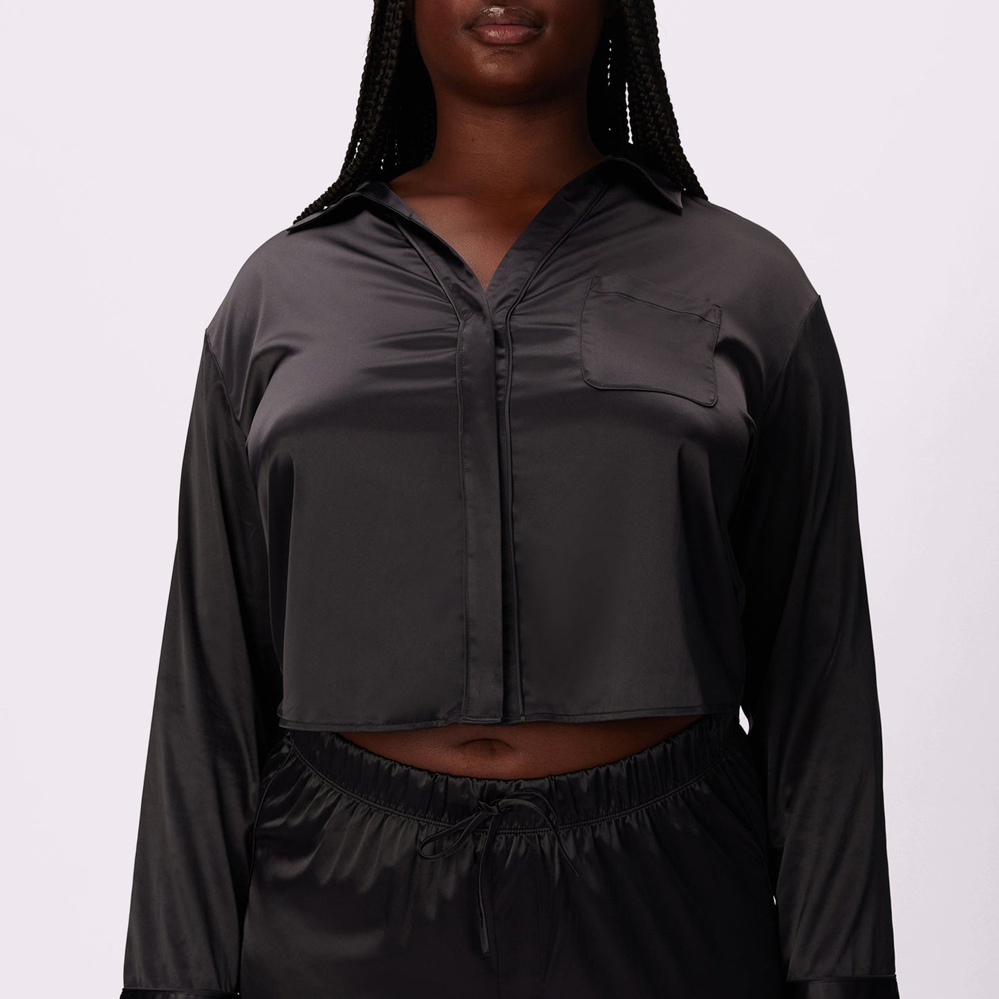 Dream Longsleeve Button Up | Luxe Satin (Eightball)