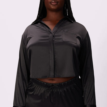 Dream Longsleeve Button Up | Luxe Satin (Eightball)