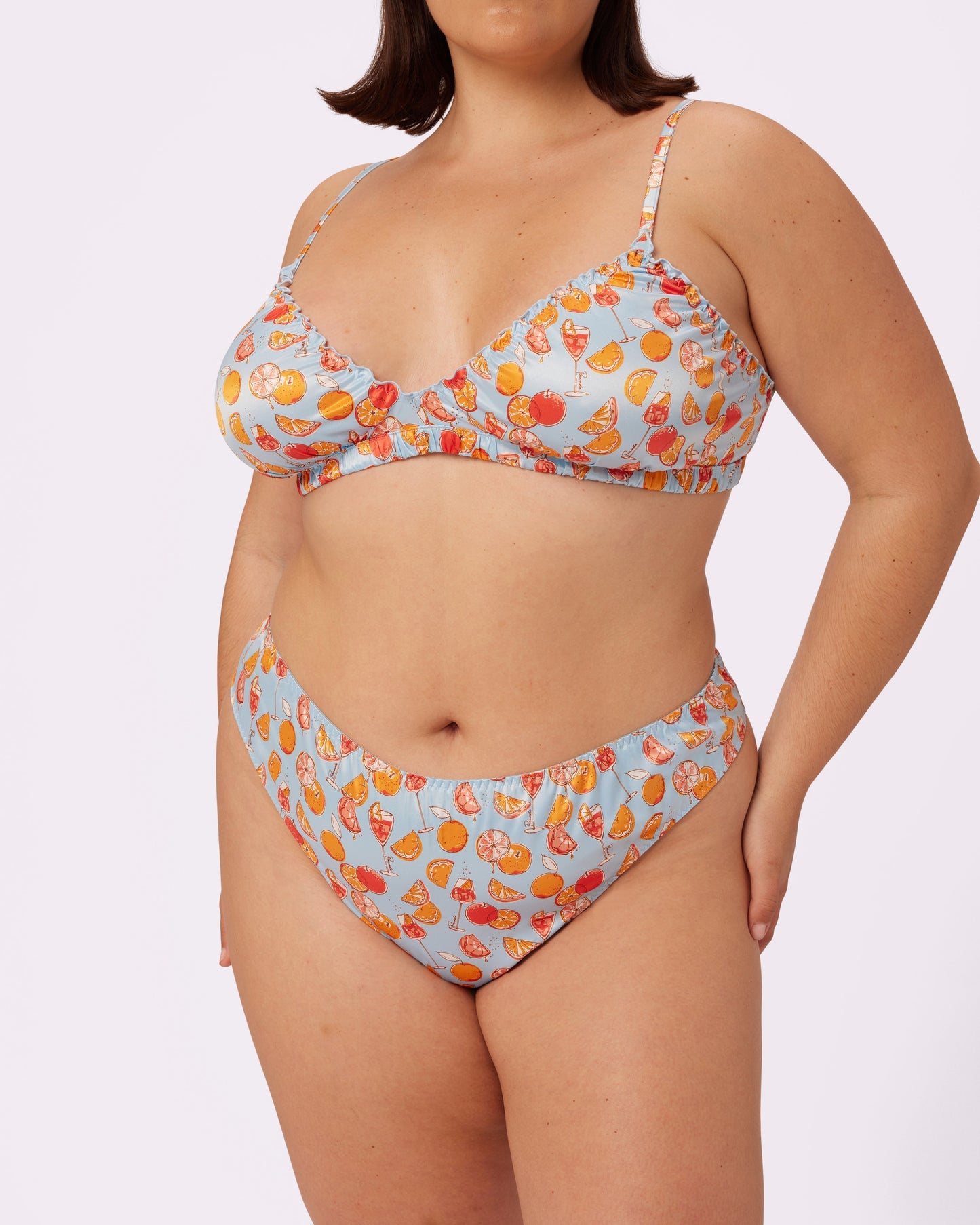 Satin Lace-up Cheeky | Glow Satin | Archive (Spritz)