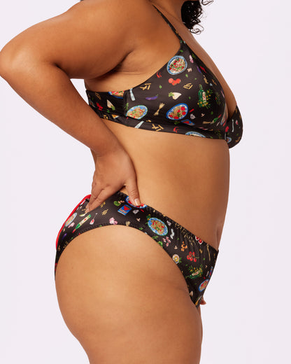 Satin Lace-up Cheeky | Glow Satin (Dinner Party)