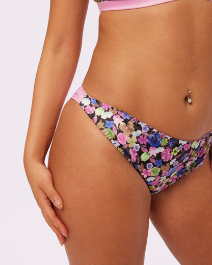 GANNI Satin Lace-up Cheeky | Glow Satin | Archive (Wildflower)