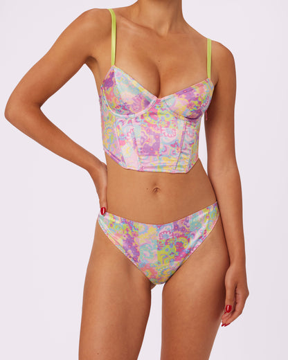 Satin Lace-up Cheeky | Glow Satin (Versailles)