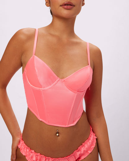 Afterglow Lace-up Corset | Glow Satin (Dreamhouse)