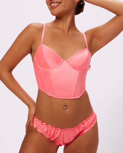 Afterglow Lace-up Corset | Glow Satin (Dreamhouse)