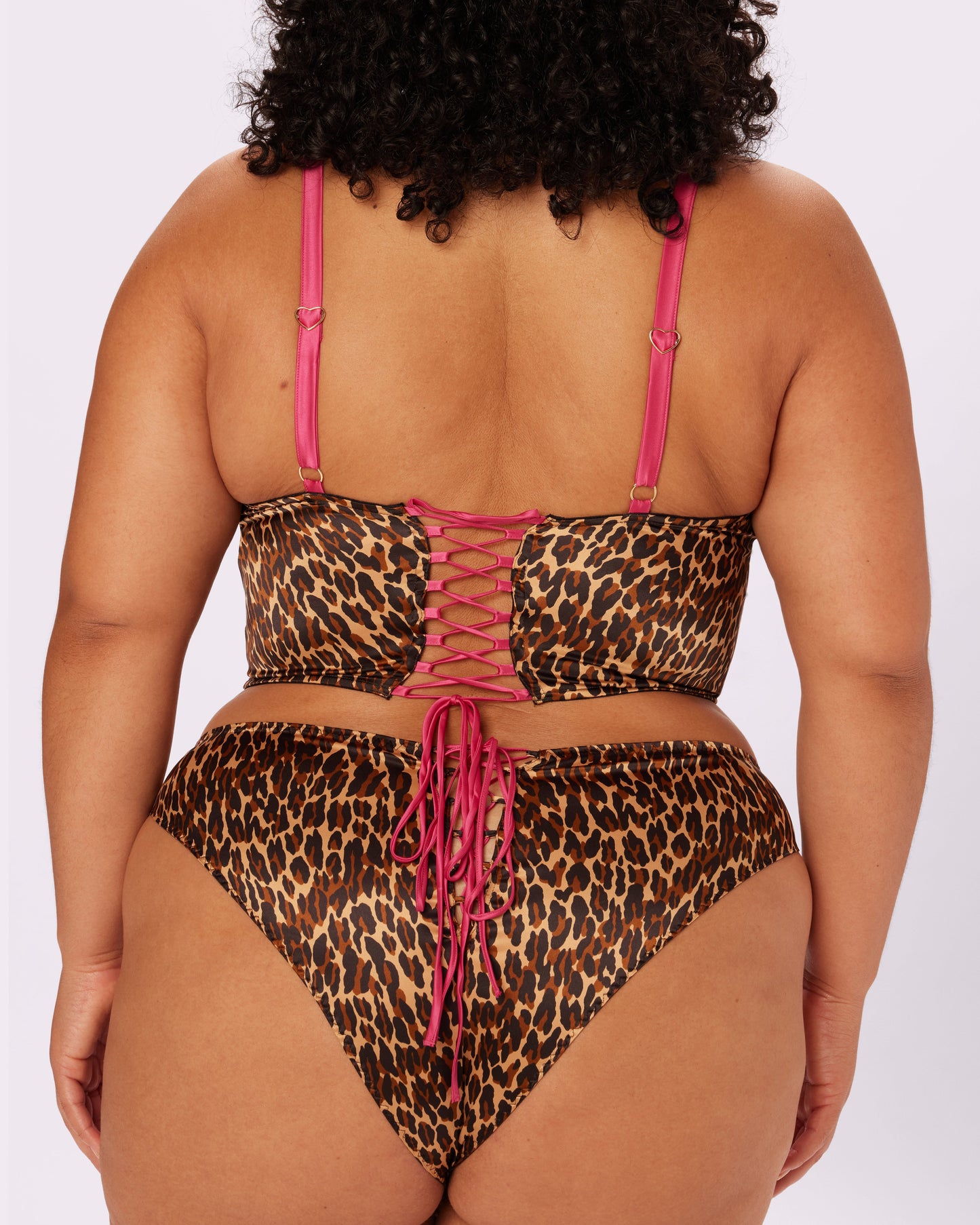 Betsey Johnson Afterglow Lace-up Corset | Glow Satin (Purr)