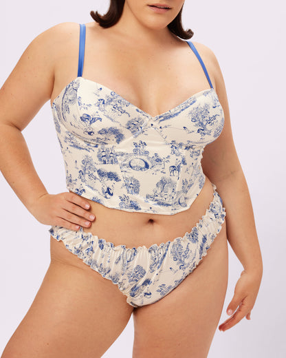 Afterglow Lace-up Corset | Glow Satin (Toile Cloud)