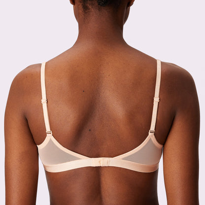 Plunge Bralette | Silky Mesh | Archive (Sand)