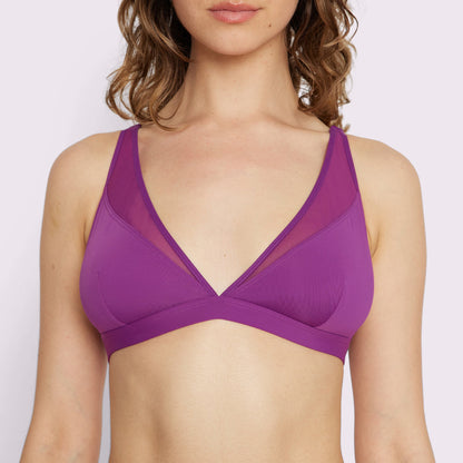 Dream Mesh Plunge Bralette | Ultra-Soft Re:Play | Archive (Magic Berry)