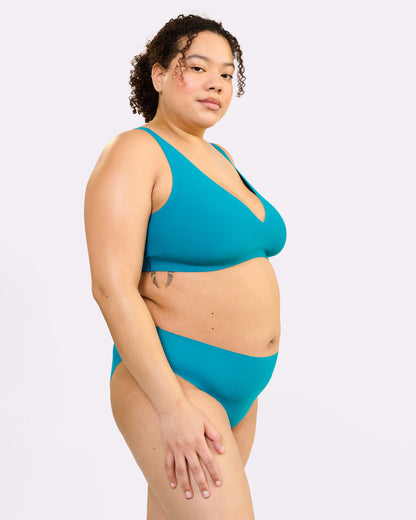 Support Lift Plunge Bralette | Seamless Universal (Lagoon)