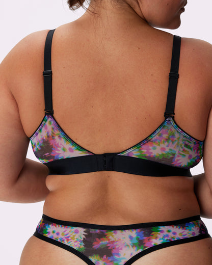 Plunge Bralette | Silky Mesh (Technobloom)