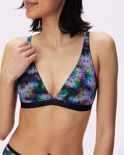 Plunge Bralette | Silky Mesh (Technobloom)