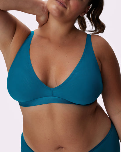 Plunge Bralette | Silky Mesh (Lagoon)