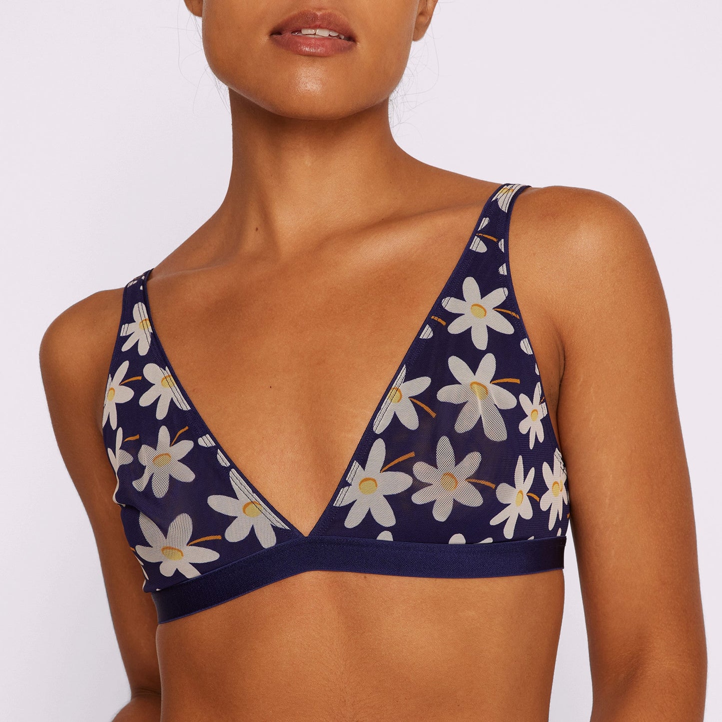 Plunge Bralette | Silky Mesh | Archive (Bloom)