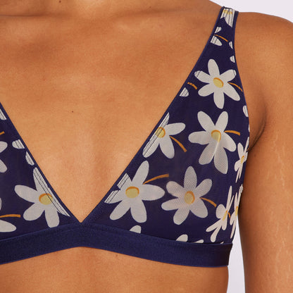 Plunge Bralette | Silky Mesh | Archive (Bloom)