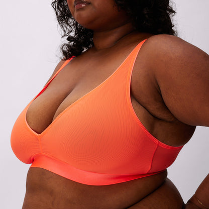 Plunge Bralette | Silky Mesh | Archive (Hot Lava)