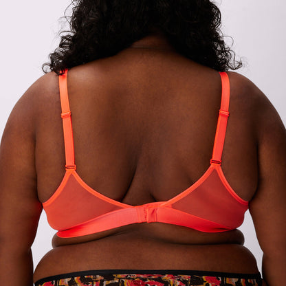 Plunge Bralette | Silky Mesh | Archive (Hot Lava)