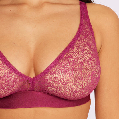 Plunge Bralette | Silky Lace | Archive (Hula Hoop Star Lace)