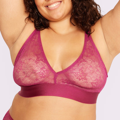 Plunge Bralette | Silky Lace | Archive (Hula Hoop Star Lace)