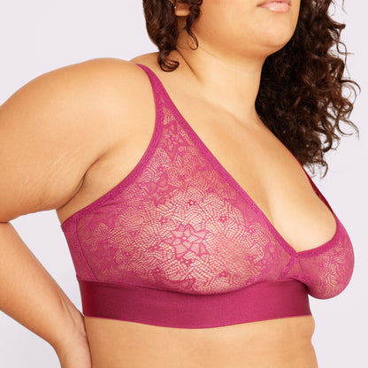 Plunge Bralette | Silky Lace | Archive (Hula Hoop Star Lace)