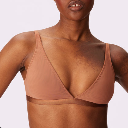 Plunge Bralette | Silky Mesh | Archive (Jasper)