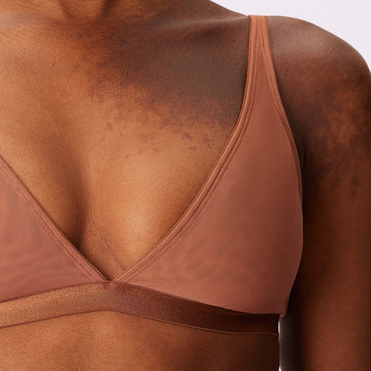 Plunge Bralette | Silky Mesh | Archive (Jasper)