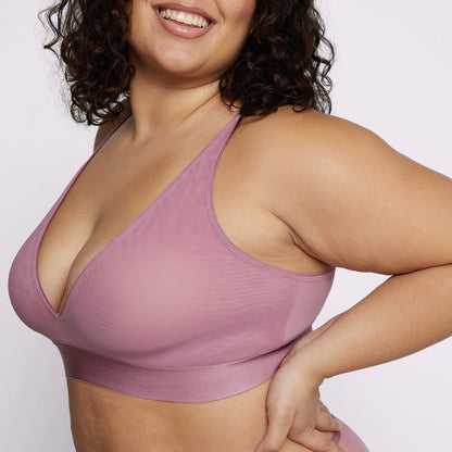 Plunge Bralette | Silky Mesh | Archive (Rose Petal)