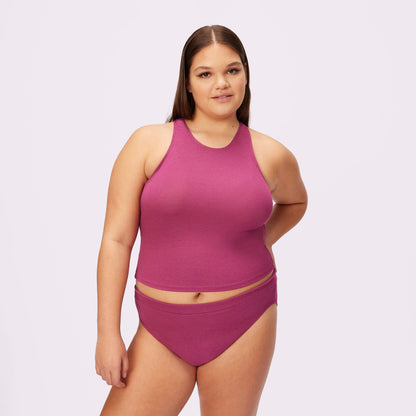 Lush Essential Racer Tank | Lush Rib | Archive (Black Cherry)