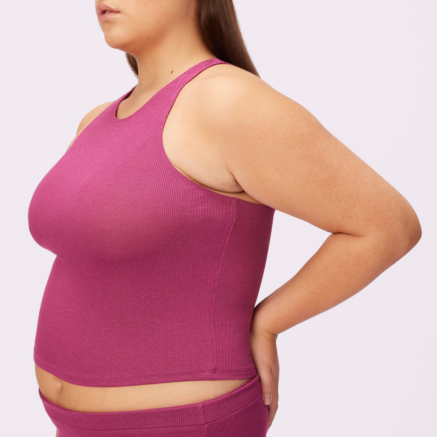 Lush Essential Racer Tank | Lush Rib | Archive (Black Cherry)