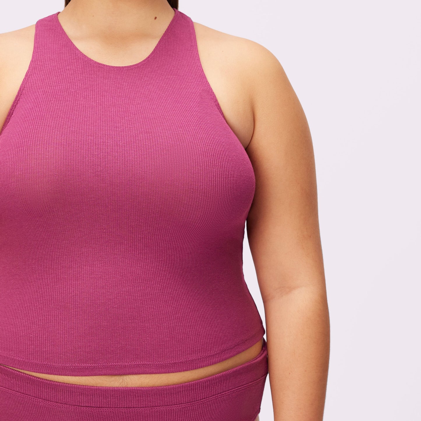 Lush Essential Racer Tank | Lush Rib | Archive (Black Cherry)