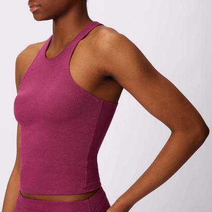 Lush Essential Racer Tank | Lush Rib | Archive (Black Cherry)