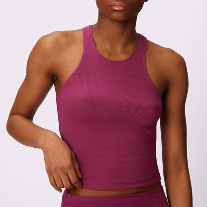 Lush Essential Racer Tank | Lush Rib | Archive (Black Cherry)