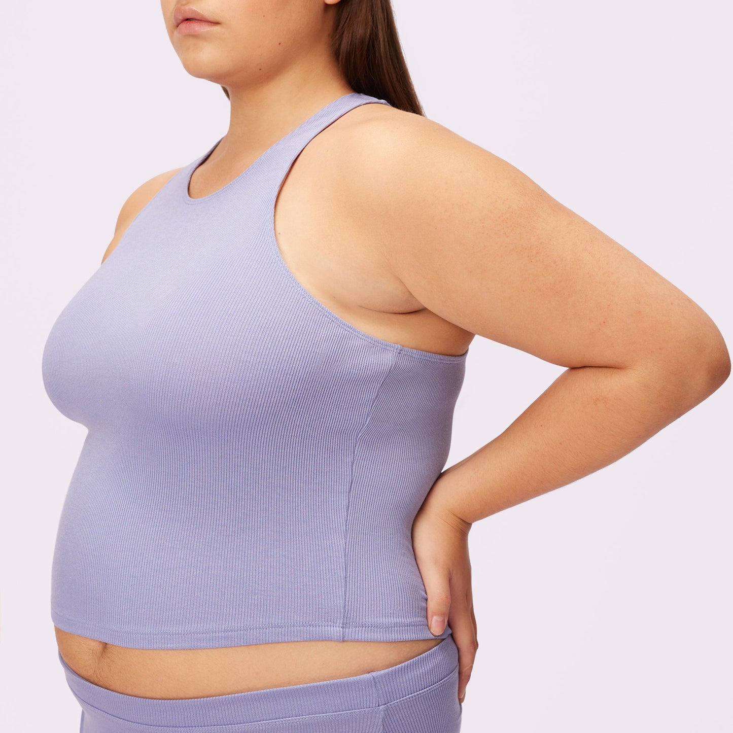Lush Essential Racer Tank | Lush Rib | Archive (Lilac Freeze)