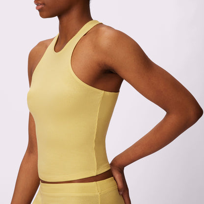 Lush Essential Racer Tank | Lush Rib | Archive (Honeydew)