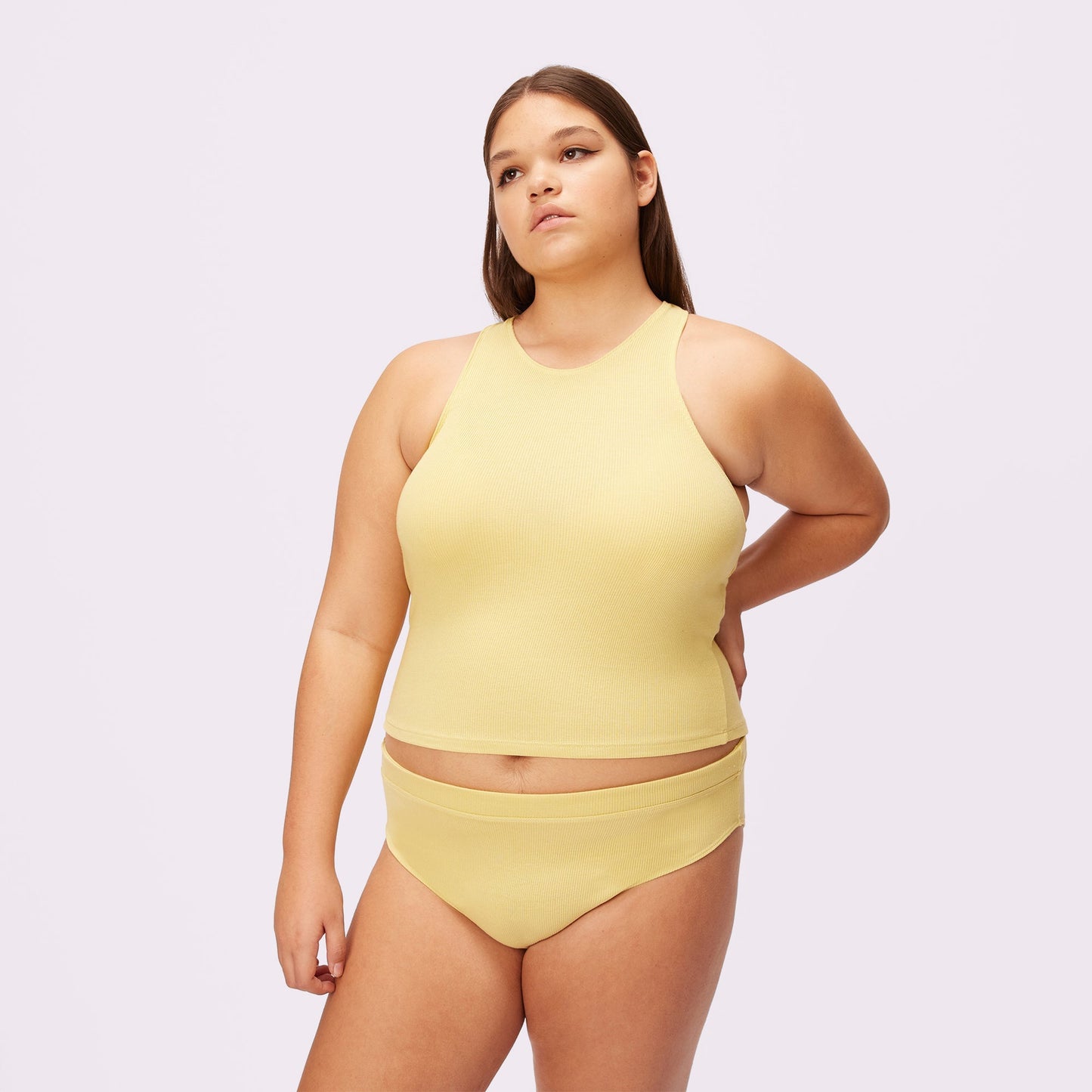 Lush Essential Racer Tank | Lush Rib | Archive (Honeydew)