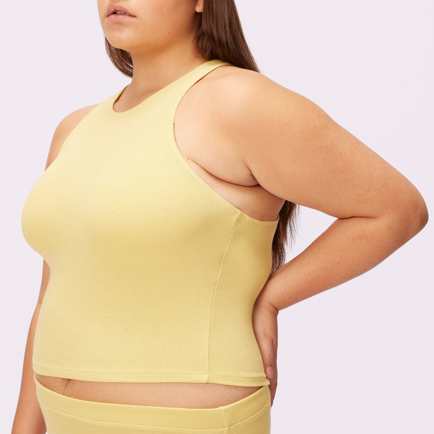 Lush Essential Racer Tank | Lush Rib | Archive (Honeydew)