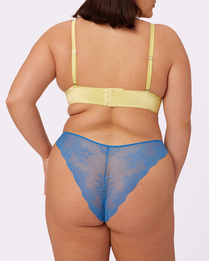 Luminous Lace Longline Bralette | Glow Satin | Archive (Key Lime)