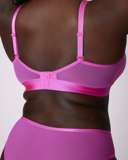 Luxe Mesh Scoop Bralette | Silky Mesh (Eightball)