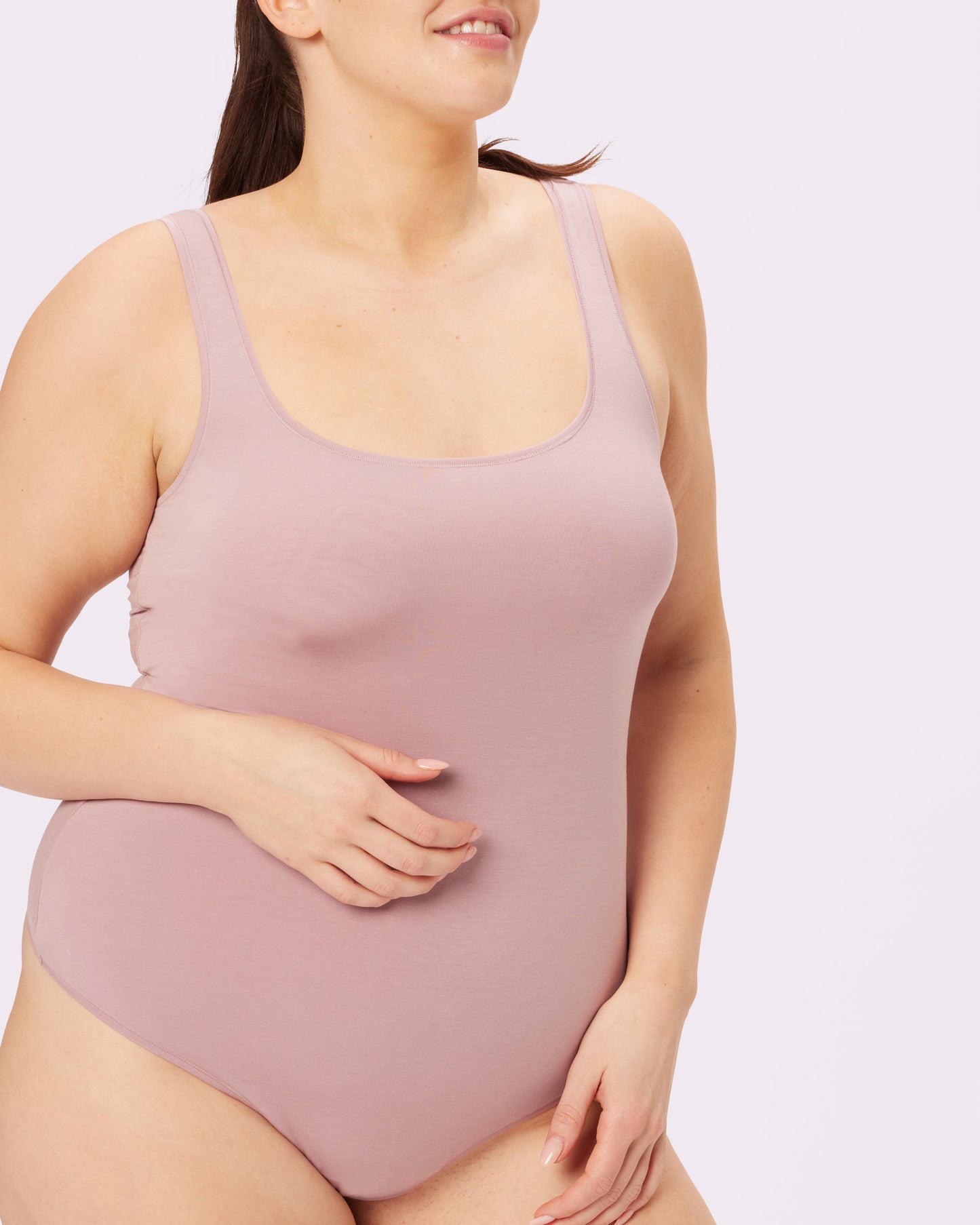 Vintage Fit Bodysuit | New:Cotton (Dusty Rose)