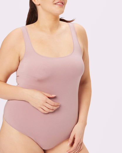 Vintage Fit Bodysuit | New:Cotton (Dusty Rose)