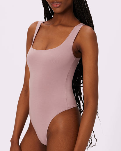 Vintage Fit Bodysuit | New:Cotton (Dusty Rose)