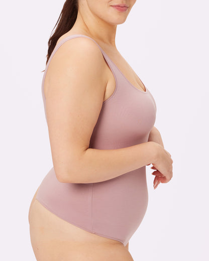 Vintage Fit Bodysuit | New:Cotton (Dusty Rose)